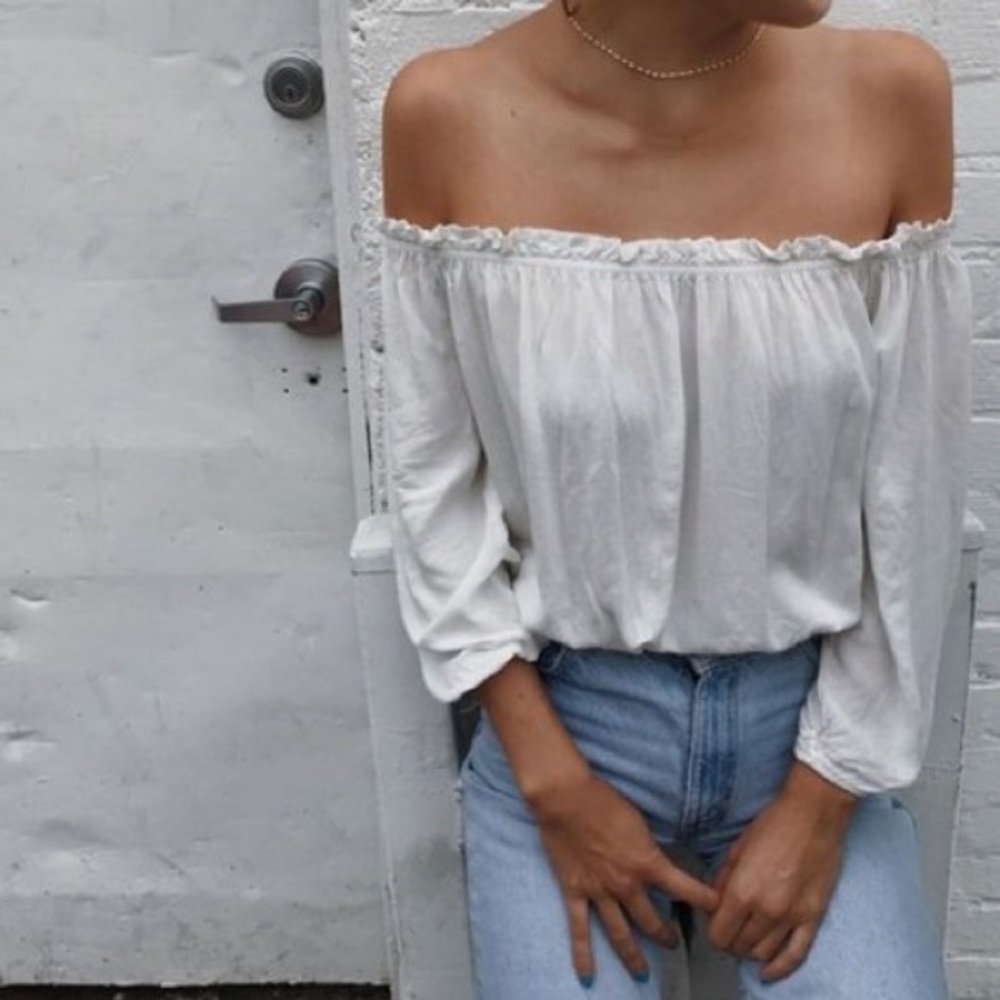 White Maura off the shoulder top